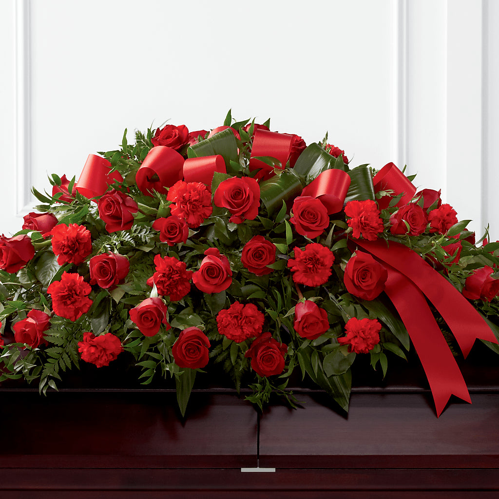 Tribute of Life Casket Spray – Seasons Design Studio-fmi, Houston TX