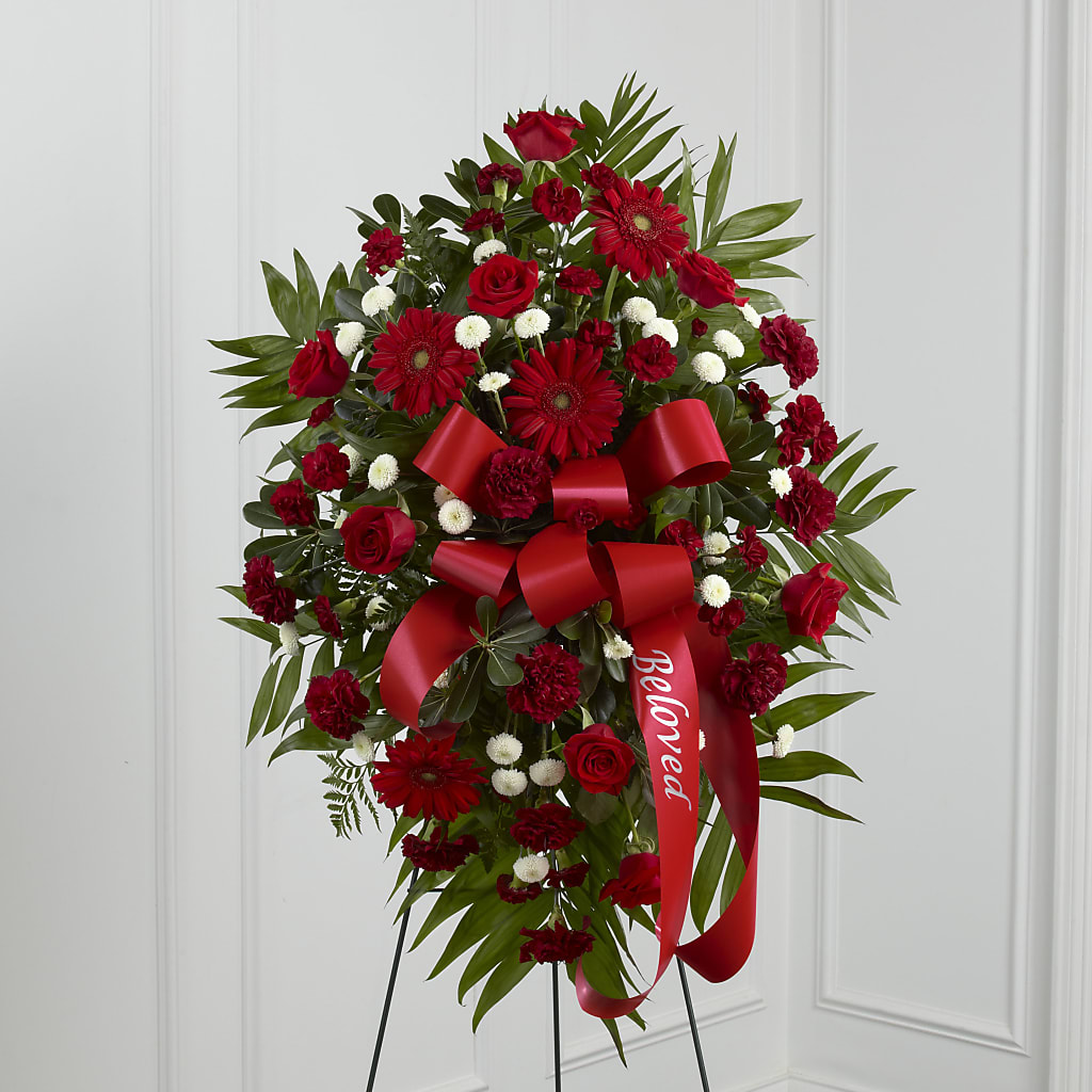 Treasured Memories Standing Spray – Seasons Design Studio-fmi, Houston TX