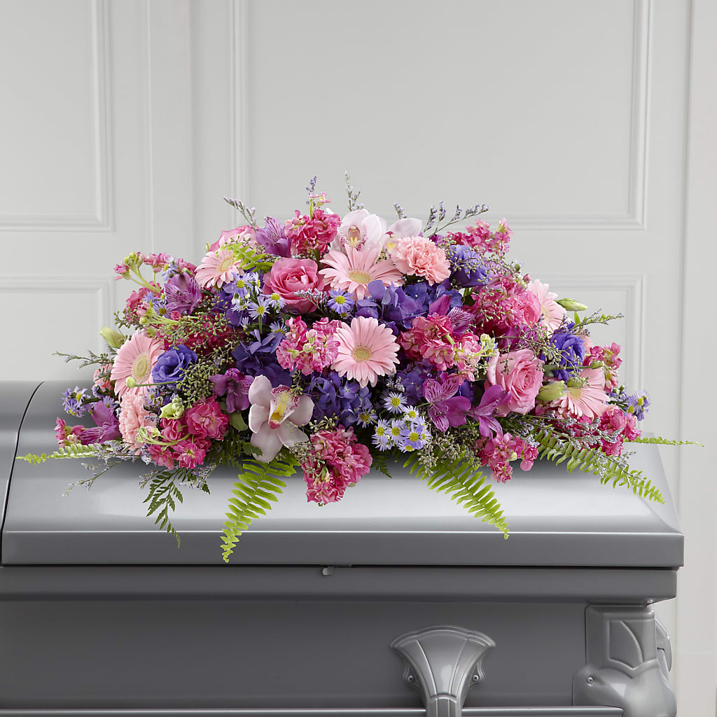 Glorious Garden Casket Spray – Seasons Design Studio-fmi, Houston TX