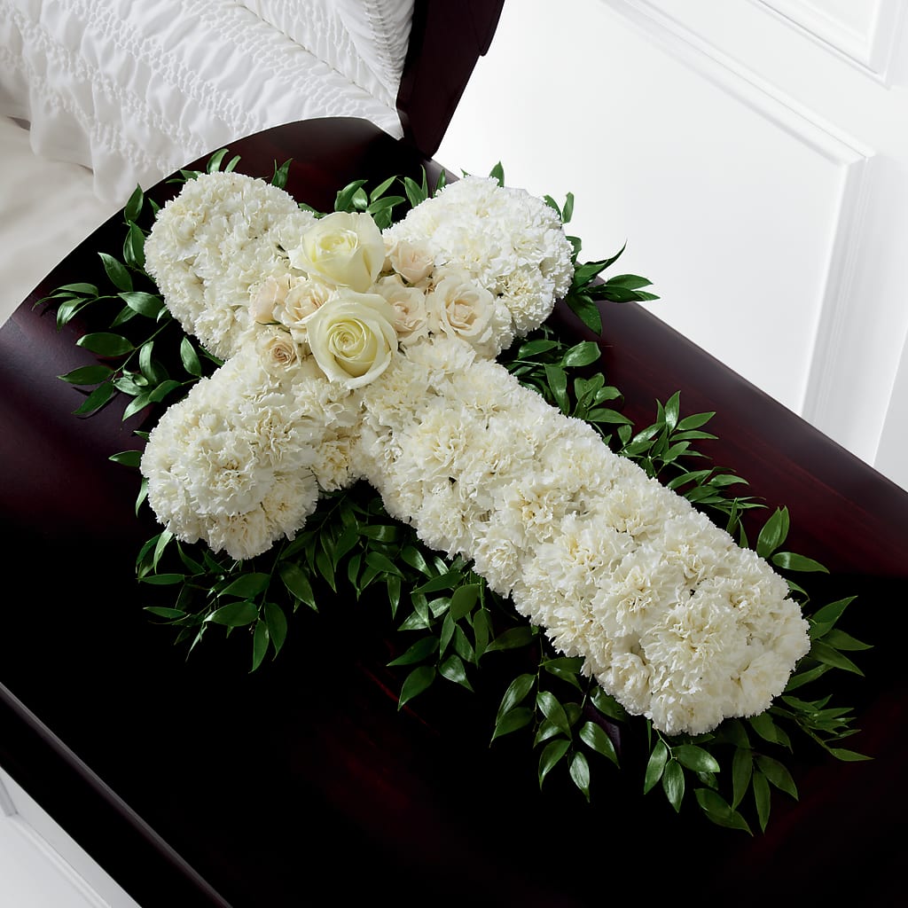 Peaceful Memories Casket Spray (Standard) – Seasons Design Studio-fmi, Houston TX