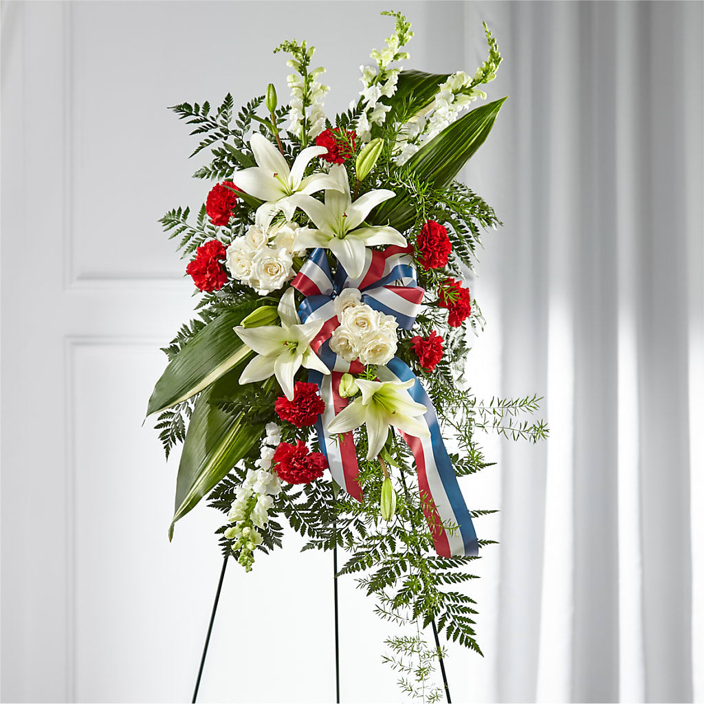 Stars of Life Standing Spray – Seasons Design Studio-fmi, Houston TX