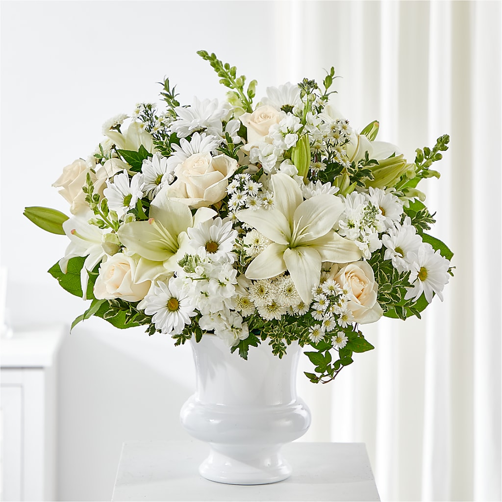 Uplifting Urn Arrangement – Seasons Design Studio-fmi, Houston TX