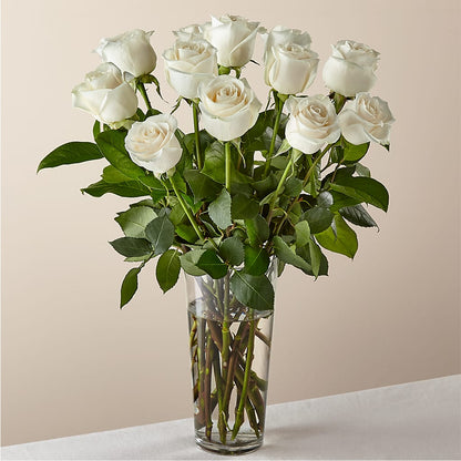 Long Stem White Rose Bouquet –  Seasons Design Studio-fmi, Houston TX