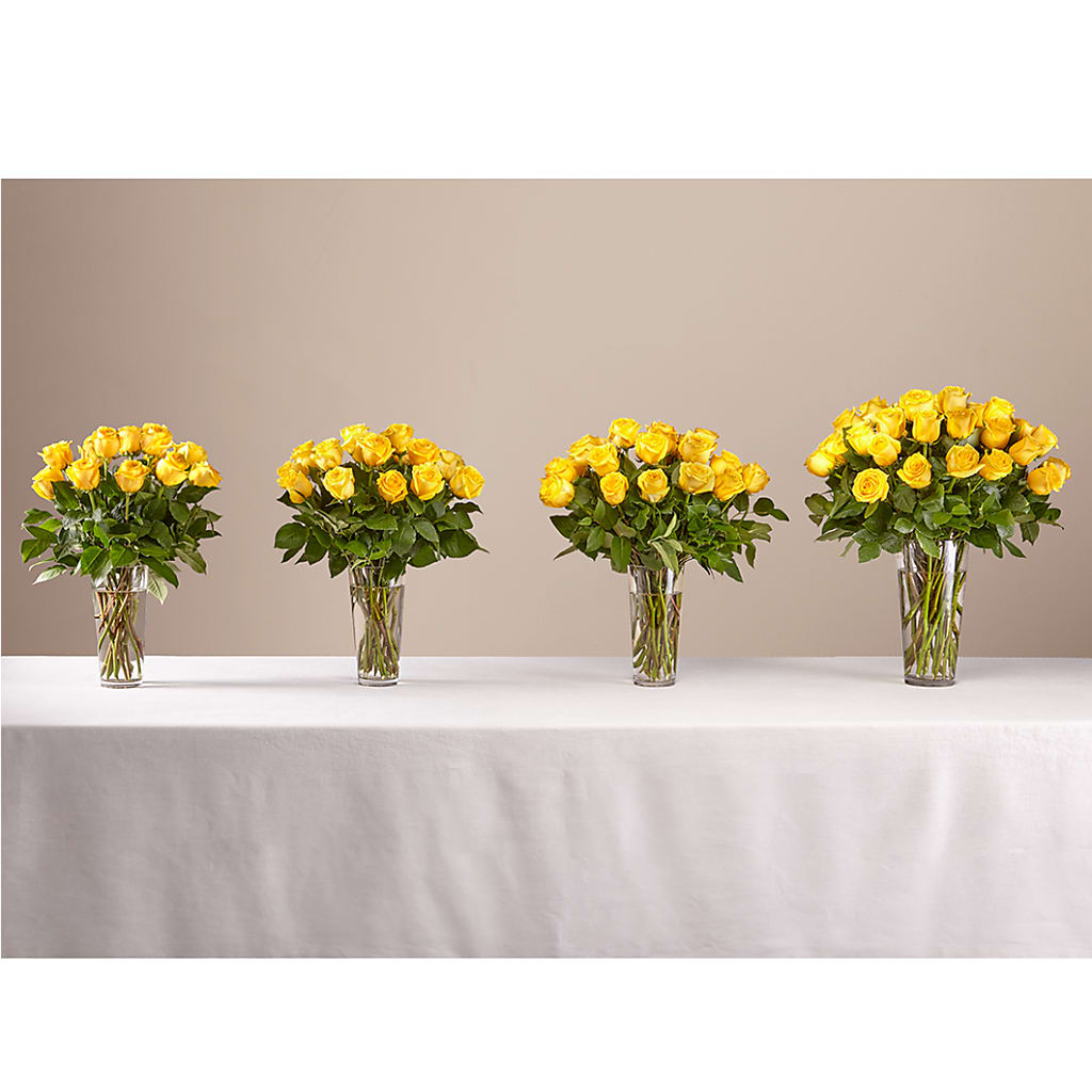Long Stem Yellow Rose Bouquet –  Seasons Design Studio-fmi, Houston TX