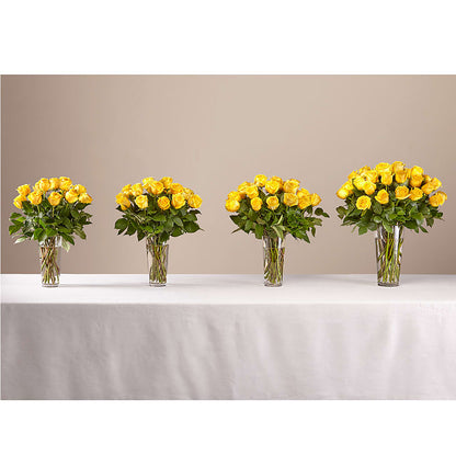 Long Stem Yellow Rose Bouquet –  Seasons Design Studio-fmi, Houston TX
