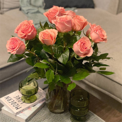 Long Stem Pink Rose Bouquet –  Seasons Design Studio-fmi, Houston TX
