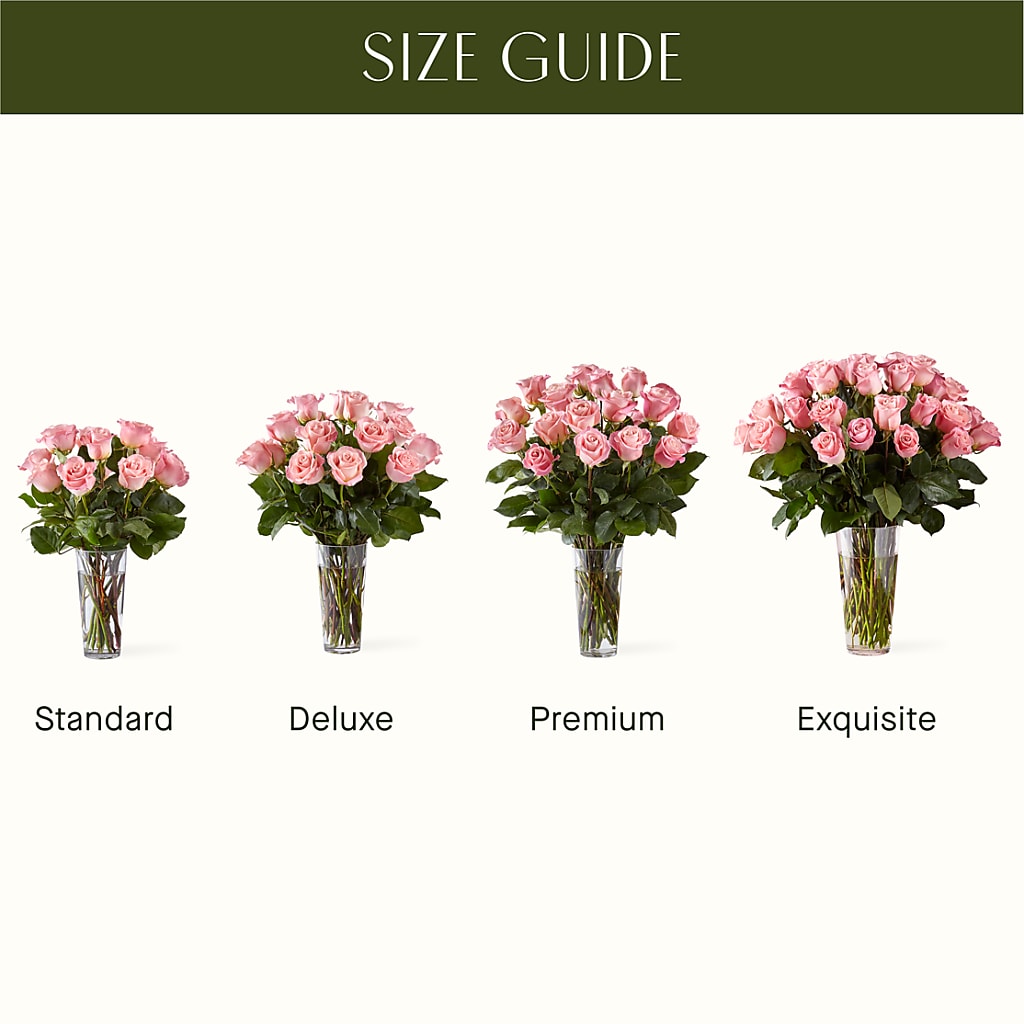 Long Stem Pink Rose Bouquet –  Seasons Design Studio-fmi, Houston TX
