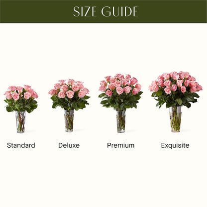 Long Stem Pink Rose Bouquet –  Seasons Design Studio-fmi, Houston TX