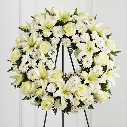 Treasured Tribute Wreath –  Seasons Design Studio-fmi, Houston TX