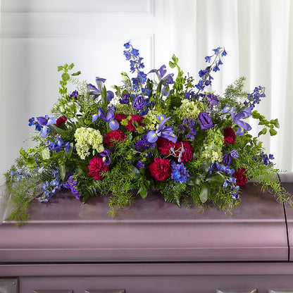 Always Treasured Casket Spray –  Seasons Design Studio-fmi, Houston TX