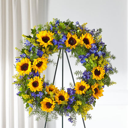 Bright Rays Wreath –  Seasons Design Studio-fmi, Houston TX